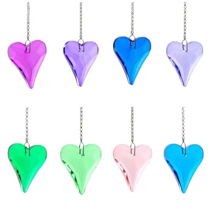 1pc Coração de Cristal Pingente Pendurado Prisma para Janela Outdoor Decoração Interior <span class=keywords><strong>Rainbow</strong></span> Maker Presentes para Mom Grandma Friend - Product Image 1
