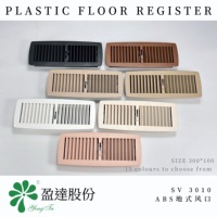Grille de ventilation au sol en plastique ABS 300x100mm SV 3010 noire pour système de ventilation