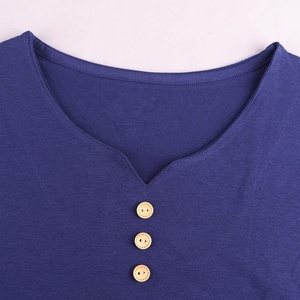 T-shirt manches pour hommes, en coton, décontracté, de haute qualité, col en V, simple, pour le Sport, tendance 2020 - Product Image 6