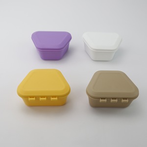 Portable <b>Denture</b> Case LK-404 Plastic Trapezoidal Storage <b>Box</b> For Adult Orthodontic Use - Product Image 1