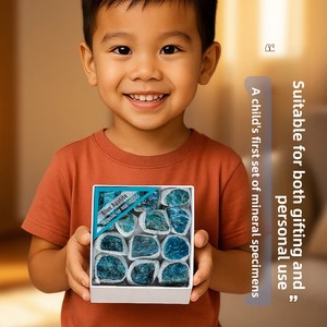 Cofanetto Regalo con Cristallo Naturale Grezzo, Pietra Minerale, Pietra Energetica, Diffusore di Aromi, Pietra Didattica - Ingrosso Transfrontaliero - Product Image 1