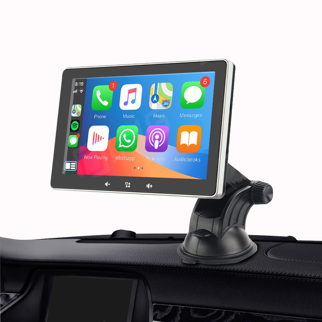 7 Inch 2.5D IPS Touch Screen Portable Wireless GPS Navigation Tablet with Carplay Car Video Multimedia System 1-Year Warranty