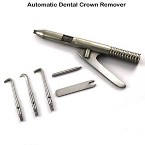 เครื่องมือถอดครอบฟันสแตนเลสแบบอัตโนมัติและแบบแมนนวลสำหรับทันตแพทย์ พร้อมหัวเปลี่ยน 5 แบบ - ถอดครอบฟันและสะพานฟันได้ง่ายและมีประสิทธิภาพ - Product Image 3