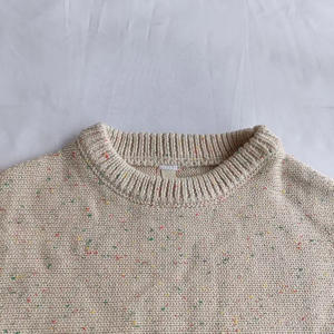 Nouveau-né doux enfants <span class=keywords><strong>pull</strong></span> tricot ensemble été coton mignon tenues gros moucheté tricot vêtements ensemble - Product Image 4