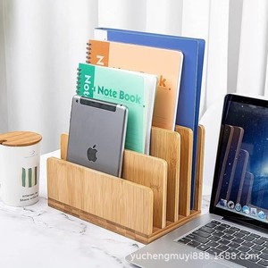Wooden Desktop <b>File</b> Rack Rectangle Multipurpose Office Organizer Standing Type For Books Notebooks Tablet <b>Storage</b> - Product Image 1