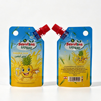 Pochette souple personnalisée en PET de qualité alimentaire avec bec verseur et trou de suspension pour jus de fruits, boissons et emballages liquides pour enfants