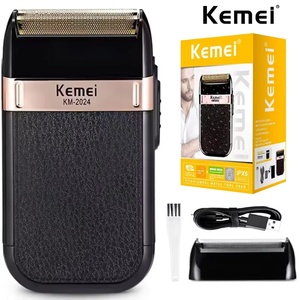 Afeitadora Eléctrica <span class=keywords><strong>Kemei</strong></span> KM-2024 con Carga USB, Resistente al Agua IPX4, Afeitadora <span class=keywords><strong>de</strong></span> Lámina Doble, Recortadora <span class=keywords><strong>de</strong></span> Barba - Product Image 1