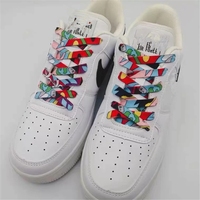Haute qualité Polyester chaussures lacets impression colorée lacets baskets décontractées sport plat toile lacets cordes de chaussures