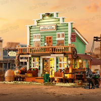 Funwhole Nueva Serie Western: Escena de Calle, Tienda, Taberna Medieval, Modelo de Ensamblaje DIY, Juguete para Niños, Regalo, Sets de Bloques de Construcción