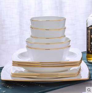 Best-selling Cartoon-shaped Dinnerware <b>Set</b> <b>White</b> Embossed Dinnerware <b>Set</b> Western-style Ceramic Dinnerware <b>Set</b> - Product Image 5