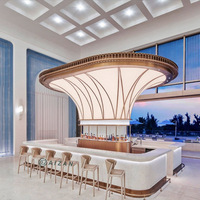 Comptoir de bar moderne en pierre artificielle, design tendance pour restaurant musical, hôtel, lounge, cocktail - Vente chaude