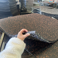 Carrelages de sol en caoutchouc élastique de 20mm d'épaisseur Tapis de sol en caoutchouc pour salle de sport Absorption des chocs Tapis de gymnastique Tapis de sol