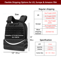 Gilet Lesté à Plaque Ajustable pour Entraînement de Fitness, Musculation et Course – Vente Chaude OEM