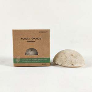 Éponge Konjac double face pour soins de la peau en profondeur Tampons exfoliants pour le visage Outils de maquillage Nettoyant - Product Image 1