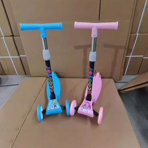 High-Tech <b>Plastic</b> One-Board Folding Scooter 1-5 Years Old Children Outdoor Sensor Sliding Walker Three <b>Wheels</b> One-Click - Product Image 3