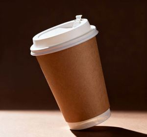 Gobelet à boisson en papier de qualité alimentaire à double paroi, personnalisé avec logo, écologique, haut de gamme, jetable, 8, 12, 10 onces, pour les entreprises - Product Image 2