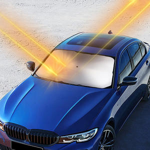 Pare-soleil d'été pour voiture avec protection solaire monobloc télescopique et pliable et thermo-isolante <span class=keywords><strong>Parasol</strong></span> pour voiture cool avec impression de logo personnalisable - Product Image 3