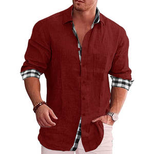 Chemise décontractée à manches longues pour homme, vente chaude, automne, anti-froissement, respirante, ODM - Product Image 4