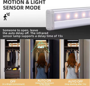 Luz Inteligente Impermeable IP40 con Sensor de Luz, Luz de Inducción de Batería para Cocina, 12 LED, Sensor de Movimiento, Luz Moderna para Gabinete - Product Image 3