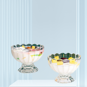 Recipientes de Vidrio Ecológicos Reutilizables con Diseño Delicado en Forma de Pétalo para Helados, Jugos, Postres, Ensaladas, Tazones para Fiestas, Color Personalizable - Product Image 6