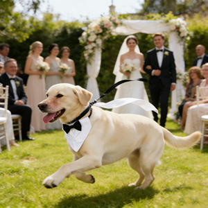 Traje Blanco para Perro, Pañuelo Triangular, Collar para Golden Retriever, Accesorios para Mascotas - Product Image 3