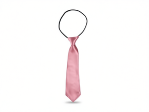 Corbata Elástica Brillante de 6.5x28cm, Color Rosa Oscuro, Satén Sólido, Decoración Casual para el Cuello - Product Image 1