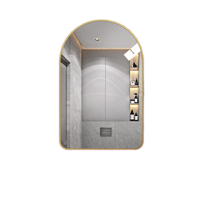 Specchio da Bagno con Cornice Dorata ad Arco, Montaggio a Parete per Bagno, Hotel, Moderno e Lussuoso, Vendita all'Ingrosso - Product Image 2