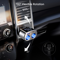 Usine PD 66W + 100W + QC3.0 chargeur de voiture Portable haute puissance 2USB 1Type C charge rapide chargeur de téléphone portable noir pour voitures