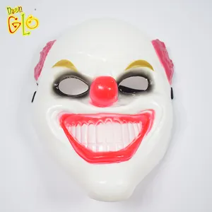 Halloween faces mask flexible glowing LED clown neon holiday lighting mask For April Fool's Day