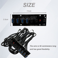 Venta al por mayor caja de la computadora Panel frontal Cable de alimentación H LED ++ USB 3,0*4 + Reinicio SW + SPK + MIC para el panel frontal de la computadora