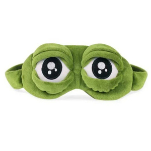Masque pour les yeux amusant et créatif en forme de grenouille, masque facial 3D en forme de dessin animé, doux, en peluche, pour dormir, vert, cadeaux d'animation pour amis - Product Image 5