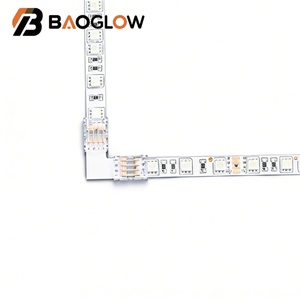 L-shaped Plate Connection Series COB SMD Single RGBW 2 3 4 5 Pin 8mm 10mm <b>Wire</b> Connector <b>Led</b> Strip Connectors - Product Image 6