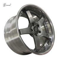 Pengzhen Rims dua potong roda mobil palsu BMW, velg mobil tempa logam paduan Aluminium 5x120 18 19 20 21 22 inci