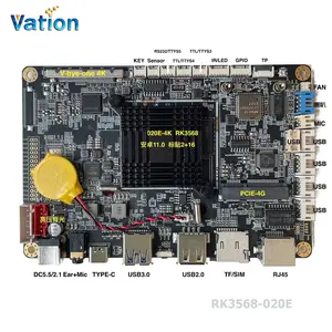 RK3568 020E安卓数字标牌V由一个4k液晶面板4g模块迷你PCEL安卓11 Debian Linux开发主板