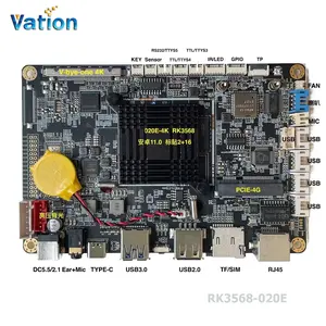 RK3568 020E Android señalización digital V por un panel LCD 4K módulo 4G Mini PCEL Android 11 Debian Linux placa base de desarrollo