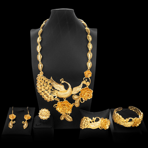Ensemble de <span class=keywords><strong>bijoux</strong></span> exquis Zhuerrui, collier de haute qualité, <span class=keywords><strong>bijoux</strong></span> de mariage en or, accessoires de costume <span class=keywords><strong>italiens</strong></span>, ensembles de <span class=keywords><strong>bijoux</strong></span> HH19061103 - Product Image 3