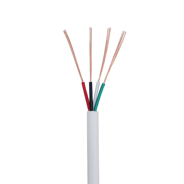 2464 Electronic Cable 28/26/24 Four-core Charging Audio Power Cable 4-core White Sheathed signal Cable