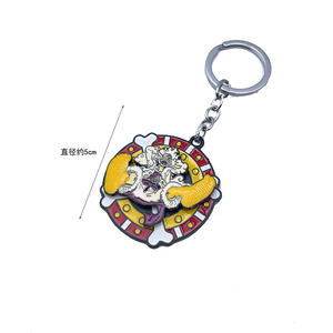 Porte-clés en métal léger de style japonais, design d'anime, dessin animé, alliage de zinc, Luffy Zoro <span class=keywords><strong>Ace</strong></span>, pendentif en métal - Product Image 4