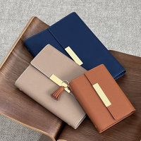 Carnet élégant de luxe A5 en cuir PU à feuilles mobiles, triple pliage, 80 feuilles, fermeture magnétique, pour réunions de bureau et journalisation professionnelle
