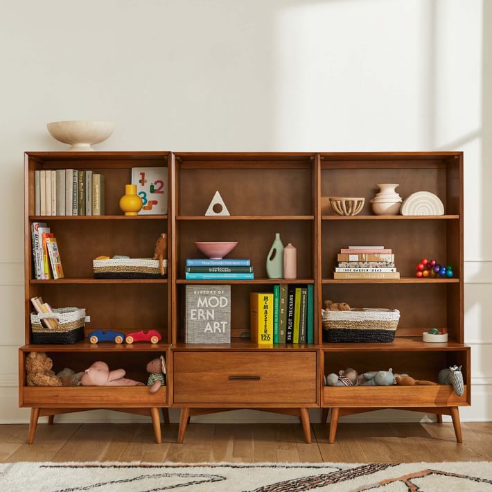 Simple Kids Furniture Multi-layer Small Solid Wood Bookshelf Storage Cabinet Children shelf