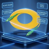 Kabel Patch Fiber Optik SC/APC ke SC/APC Single Mode Simplex Jumper Kelas Operator dengan Garansi 1 Tahun untuk FTTH