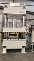 Prensa hidráulica vertical de gran formato de cuatro columnas para fabricación de ollas de cocina de aluminio 315T, con motor PLC y bomba de cojinetes, ¡Gran oferta CE!