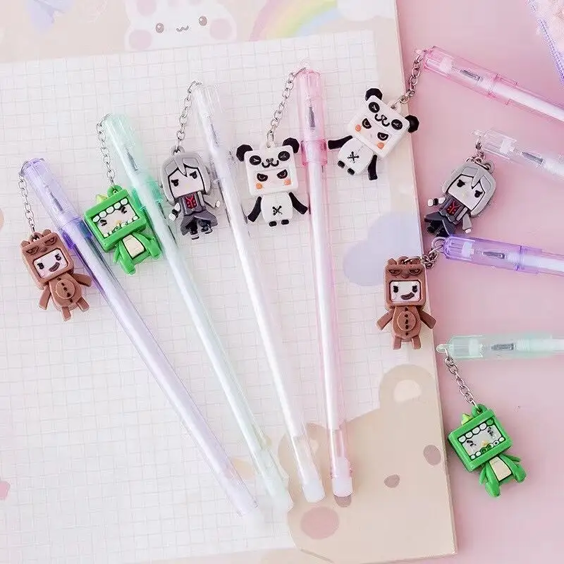 Pendant pen Neutral Dust Plug Gel Pen 0.5Mm Kids Cute Pen Creative School Supplies for Girls Boys Adults