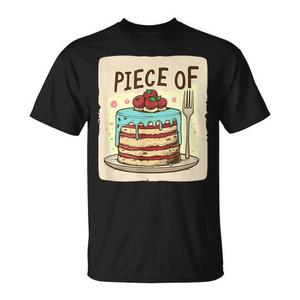 Camiseta Piece Of Cake para adultos y niños, cuello redondo pequeño, manga corta, diseño de dibujos animados ligero - Product Image 1