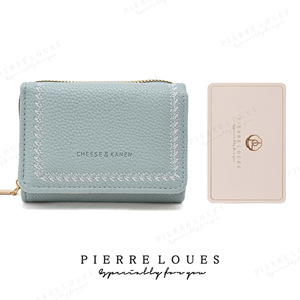 Pierre Loues Women's Tri-Fold <b>Wallet</b> Pink Apricot RFID Blocking <b>Card</b> <b>Holder</b> Compact Lightweight Everyday Use - Product Image 4