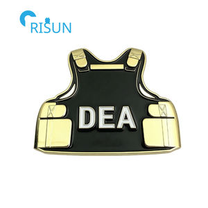 Chaleco Antibalas con Diseño de Línea Azul Delgada, Abrebotellas Conmemorativo <span class=keywords><strong>para</strong></span> Veteranos, Moneda Conmemorativa Personalizada - Product Image 3