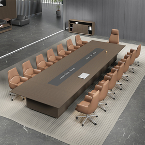 Mobilier de bureau pour salle de conférence personnalisé 8 10 12 14 16 personnes Grande table de conférence rectangulaire pour réunion - Product Image 5