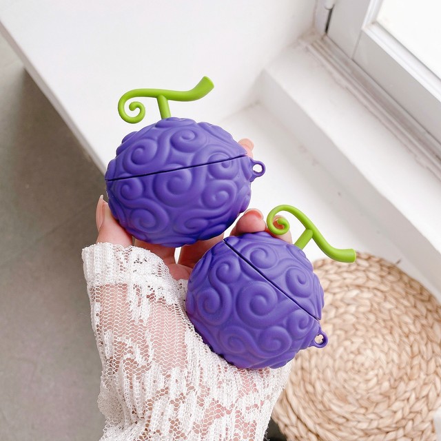 Fashion Cartoon Cute Design Devil Fruit 3D Silicone Earphone Cover case for apple airpods Pro 2 3 4 Anime Protect Cover
