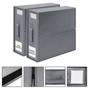 Organizador de Sábanas de Alta Calidad, Caja de Almacenamiento Plegable para Juego de Sábanas con Cierre, Organizador de Armario para Ropa de Cama, Mantas - Product Image 6