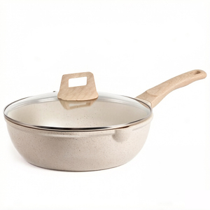 <span class=keywords><strong>CAROTE</strong></span> Sartén Profunda Antiadherente de Aluminio de 12 Pulgadas con Tapa, 5.5 Qt, Olla Jumbo para Saltear con Boquilla Vertedora, Apta para Cocina de Gas e Inducción - Product Image 1